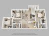 Three Bedroom Two Bath Floor Plan